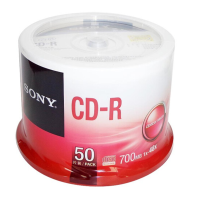 索尼SONY 原装行货 CD光盘 700M cd刻录盘 sony空白光盘 50片装 50片桶装