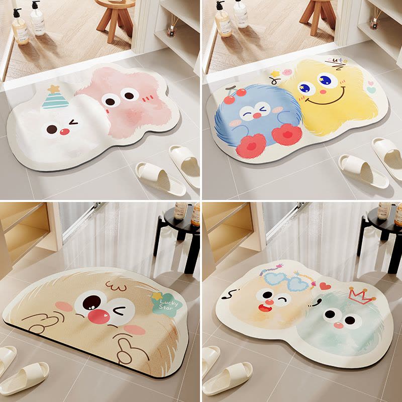卡通浴室吸水地垫图片