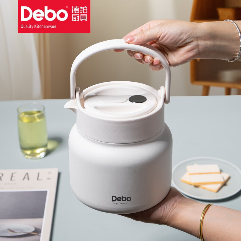 Debo德铂 弗里克真空焖茶壶DK-020 白色1500ml高清大图