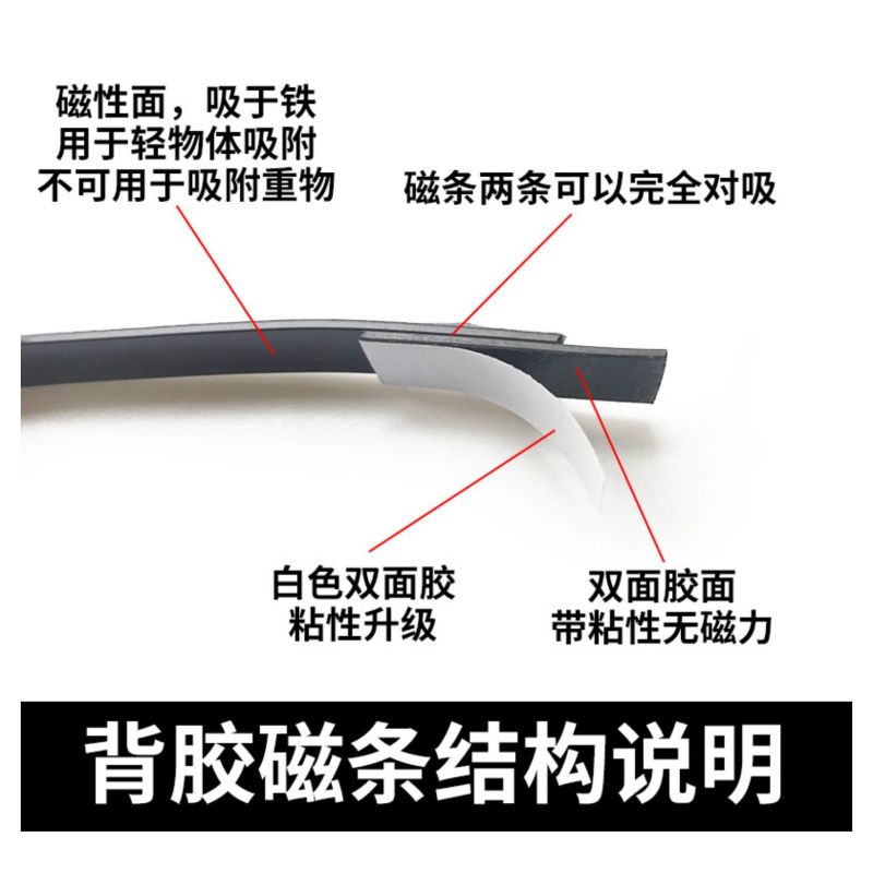 得力(deli)自粘软磁铁贴带强力背胶 40mm宽 1.5mm厚 10米长
