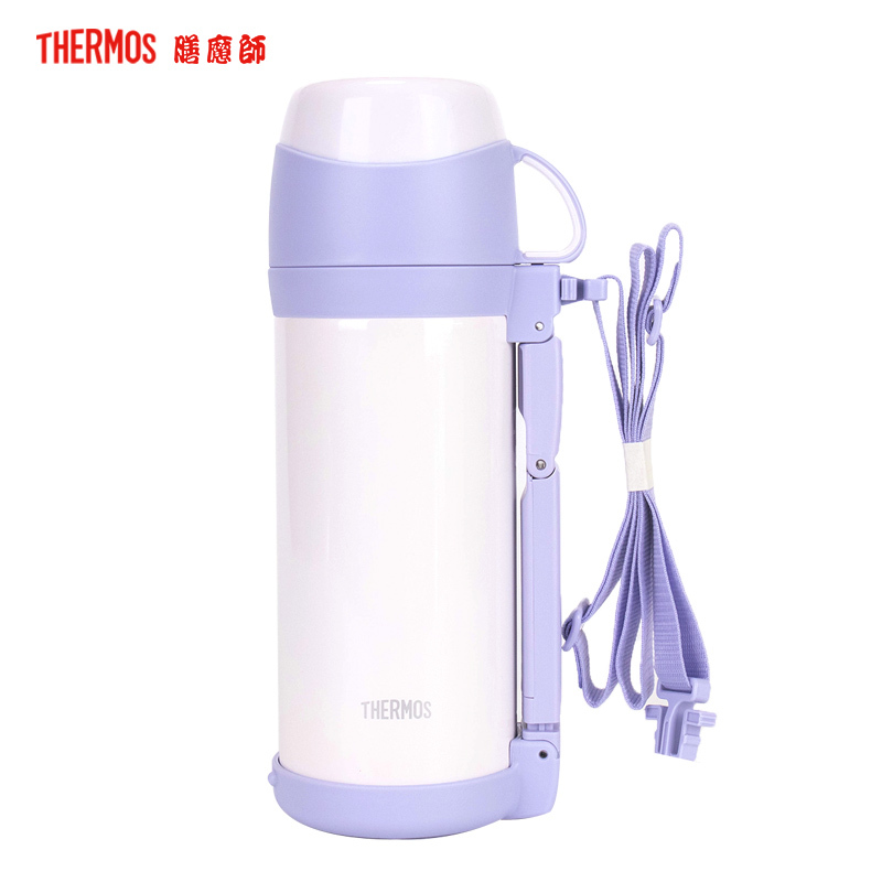 膳魔师(Thermos)高真空不锈钢保温杯瓶户外1L大容量 便携保温壶旅行水杯FFW-1000 旅行/家庭/通用