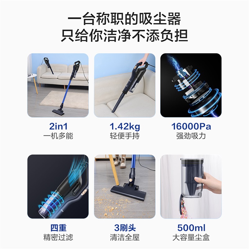 海尔(Haier)吸尘器HZ-Z18A蓝色高清大图