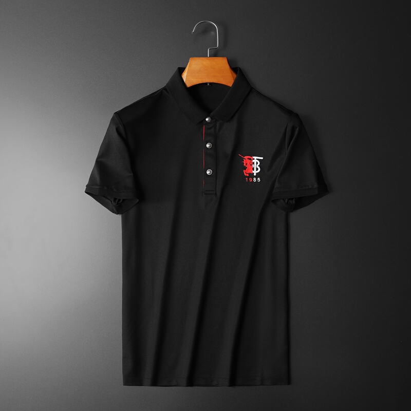 2020夏季翻领保罗衫双丝光上衣男士棉短袖t恤潮牌体恤