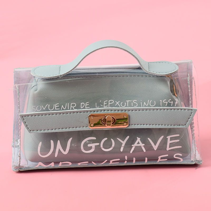 笔袋女韩版中学生可爱透明笔袋简约创意笔袋女小清新铅笔袋大容量