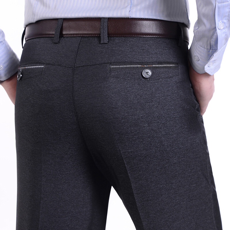 春秋中年男士胖子休闲裤子宽松加肥加大码西裤中老年肥佬男裤夏薄
