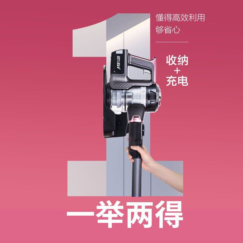 美的(Midea)吸尘器P81无线手持式家用大吸力挂式充电无绳 除螨车载吸尘器 四重过滤装置 自动尘盒 可水洗 四种模式图片