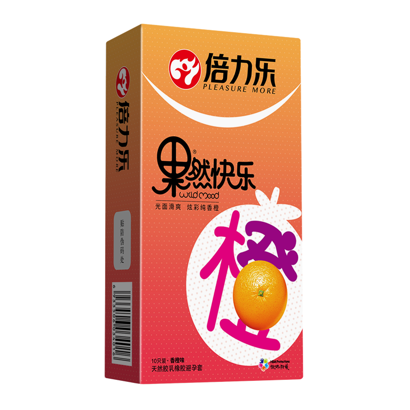 倍力乐果然快乐系列水果味避孕套10只装光面润滑超薄款中号水果香型0.01安全套夫妻性生活成人情趣计生性用品男性系列高清大图