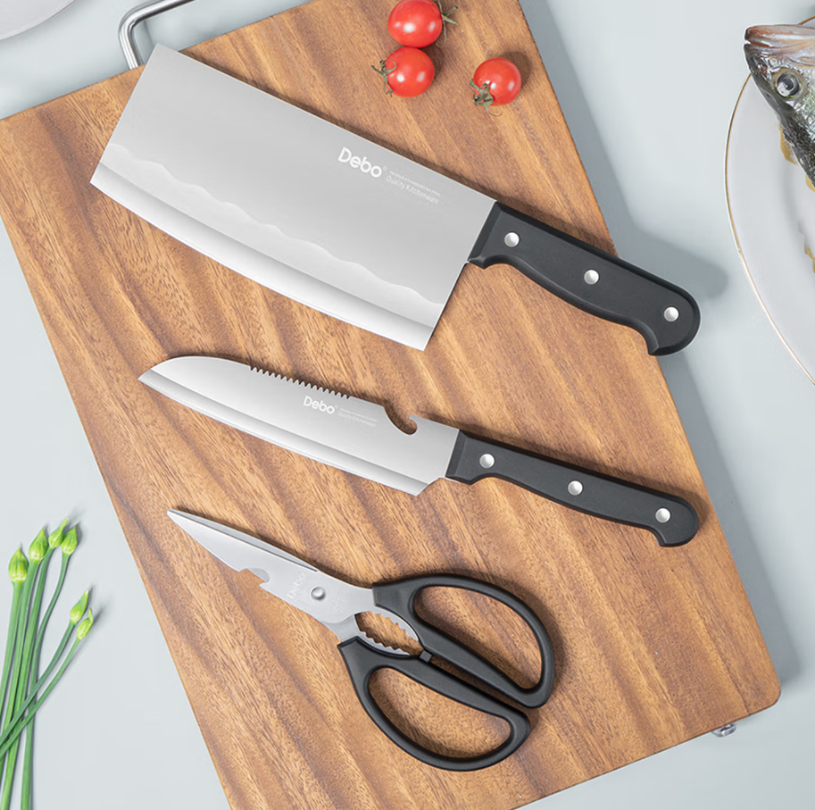德铂Debo多功能厨房刀具家用厨师刀锋利耐用德国工艺抗菌设计高清大图
