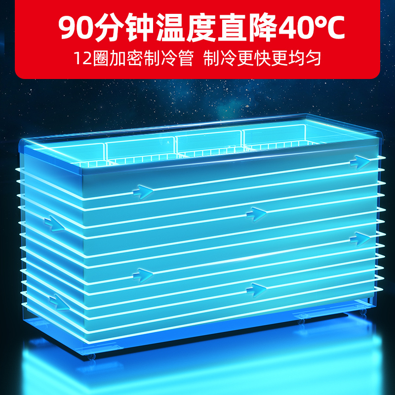 星星(XINGX)SD/SC-303BE 303升展示柜卧式冷藏冰柜商用全冷冻冷藏点菜柜 超市卖场组合柜大容量一级能效