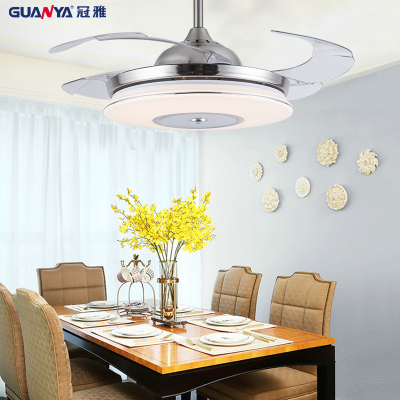 冠雅(GUANY)FS5038吊扇灯42寸家用客厅现代简约隐形带风扇电扇吊灯光源36W电机功率65W