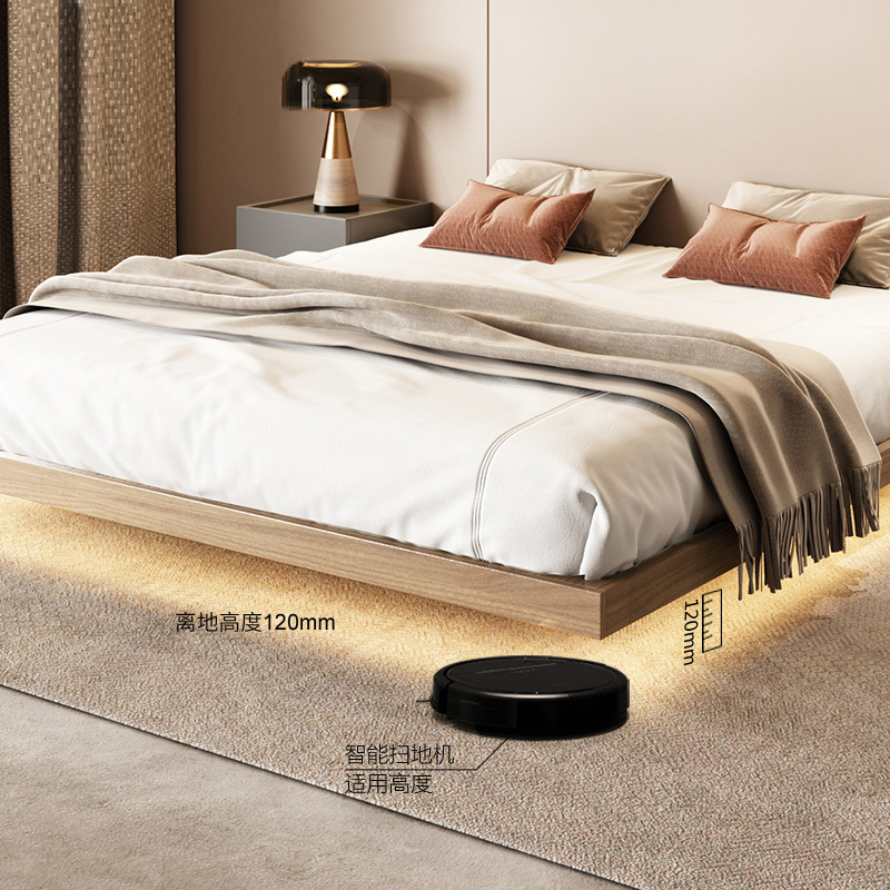米奢床榻榻米床日式极简现代无床头床架公寓民宿床悬空板式悬浮床ccxf