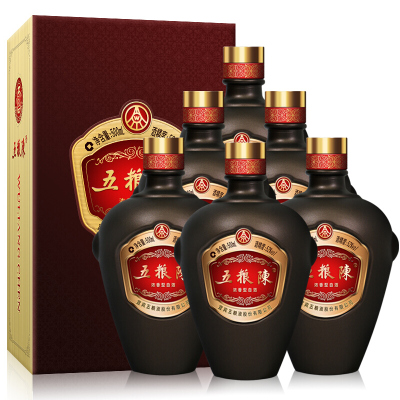 五粮液52度五粮陈传承浓香型白酒（内含3只手提袋）500ml*6瓶