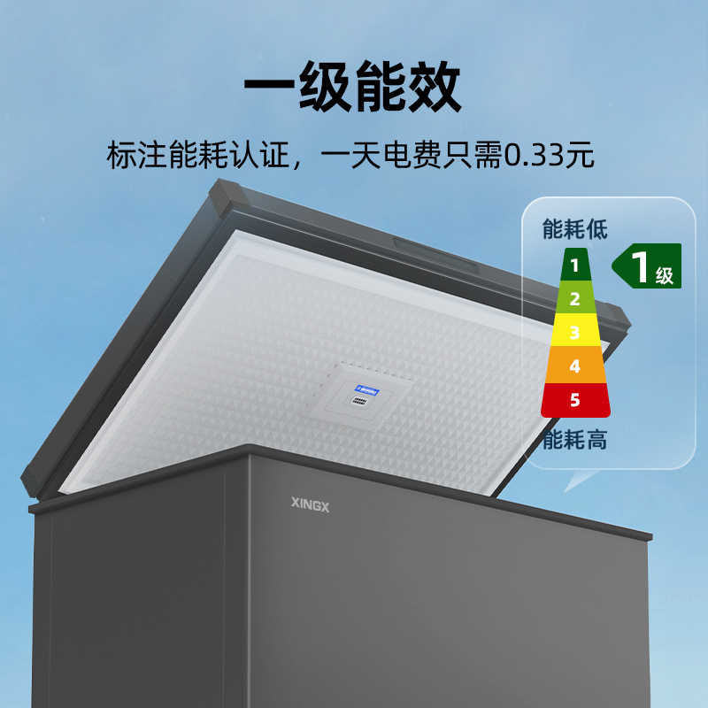 星星(XINGX) 303升家商两用冷柜保鲜冷冻冰柜 减霜冷柜 冷藏冷冻囤货冰箱节能省电 BD/BC-303QE高清大图