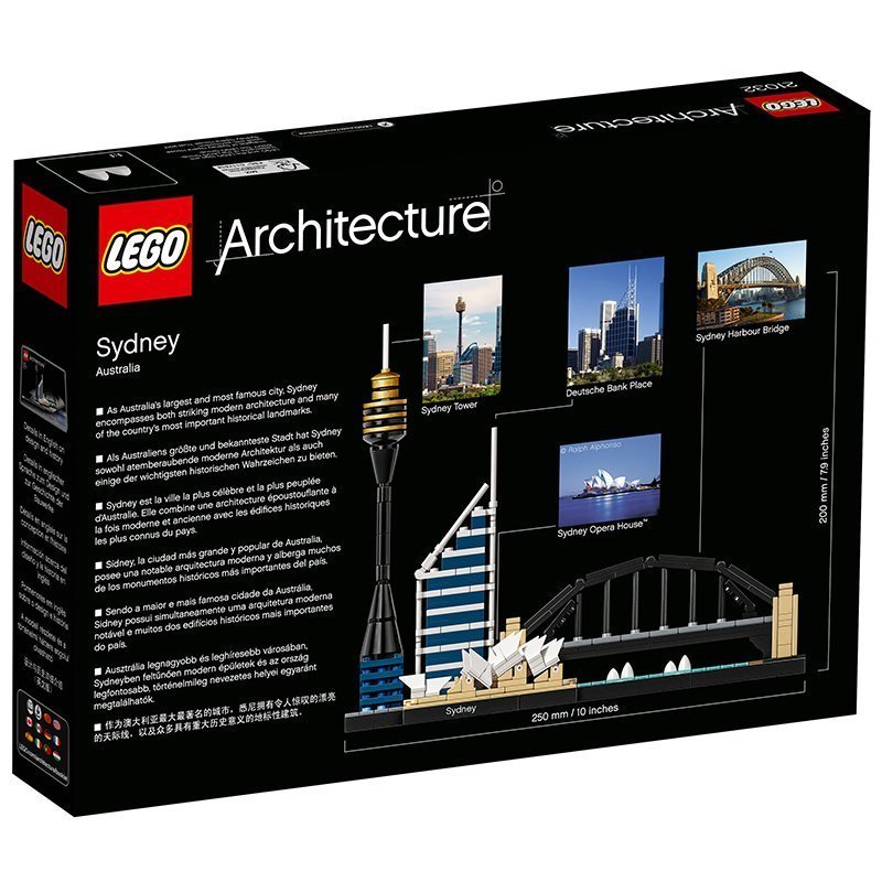 乐高(LEGO) 建筑街景系列 (21032澳洲悉尼天际景观)361颗粒儿童塑料积木玩具 10岁以上 200块以上