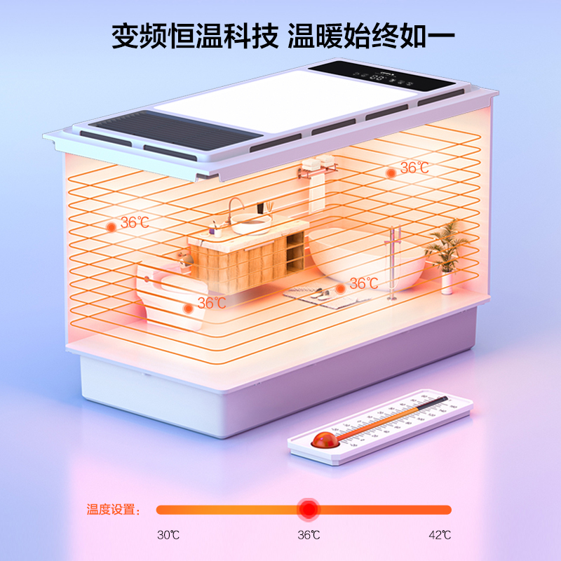 欧普照明风暖浴霸灯排气扇一体取暖换气集成吊顶卫生间浴室暖风机