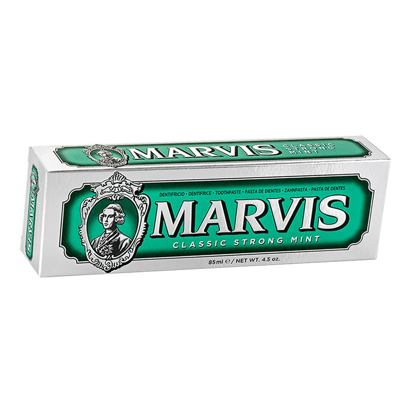 marvis玛尔仕牙膏意大利牙膏绿色亮白牙膏薄荷牙膏清新口气深层清洁牙齿85ml/支 强力薄荷(深层洁净)