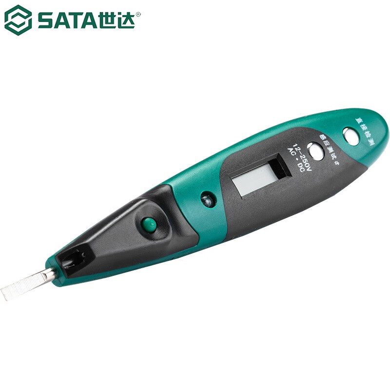 世达(SATA)62602 双色带照明灯数显测电笔 数显测电笔高精度感应高清大图