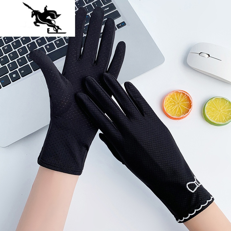 newlake冰丝防晒手套女士夏季薄款防触屏冰爽户外骑行短款全指手袖