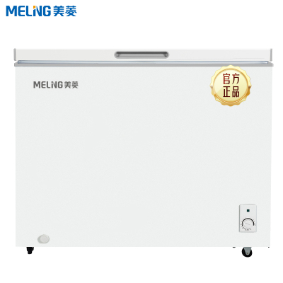 美菱(MELNG)300升卧式单温冰柜 多档调温一级能效节能低噪 84.1%高效减霜断电保温家用商用保鲜顶开门冷柜自营