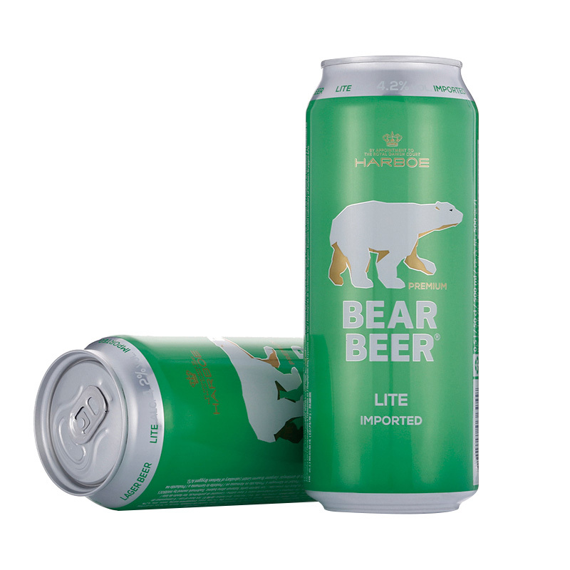 德国进口 哈尔博(Harboe)熊牌清爽啤酒500ml*24整箱装