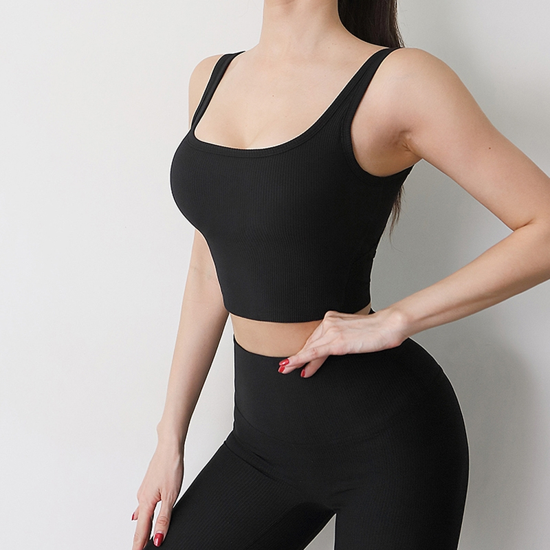 妖怪高强度跑步聚拢健身服运动内衣女专业瑜伽文胸外穿背心