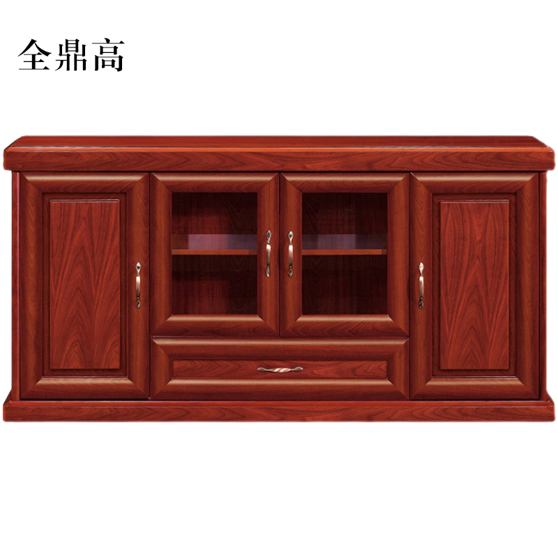 全鼎高胡桃色餐边柜简约茶水柜四门1600*400*800