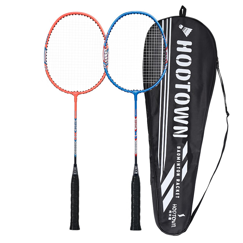 何大屋羽毛球拍对拍 碳铝一体2支训练比赛羽拍碳铝一体 情侣羽毛球拍 HDW1314高清大图