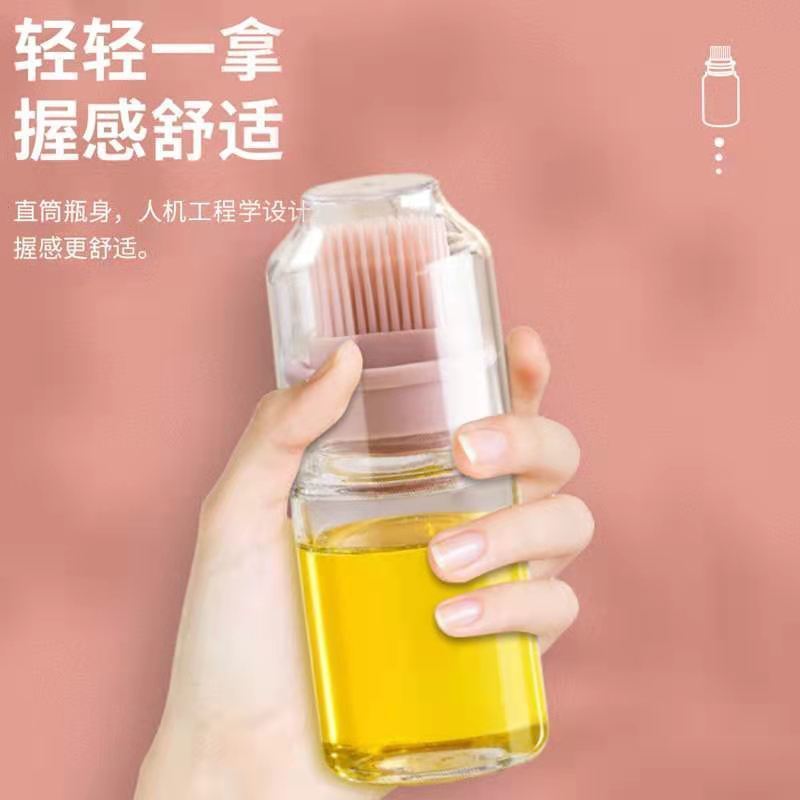油刷子家用多功能烧烤硅胶耐高温不掉毛玻璃瓶抹油烘焙烙饼|花色/海色实惠装.