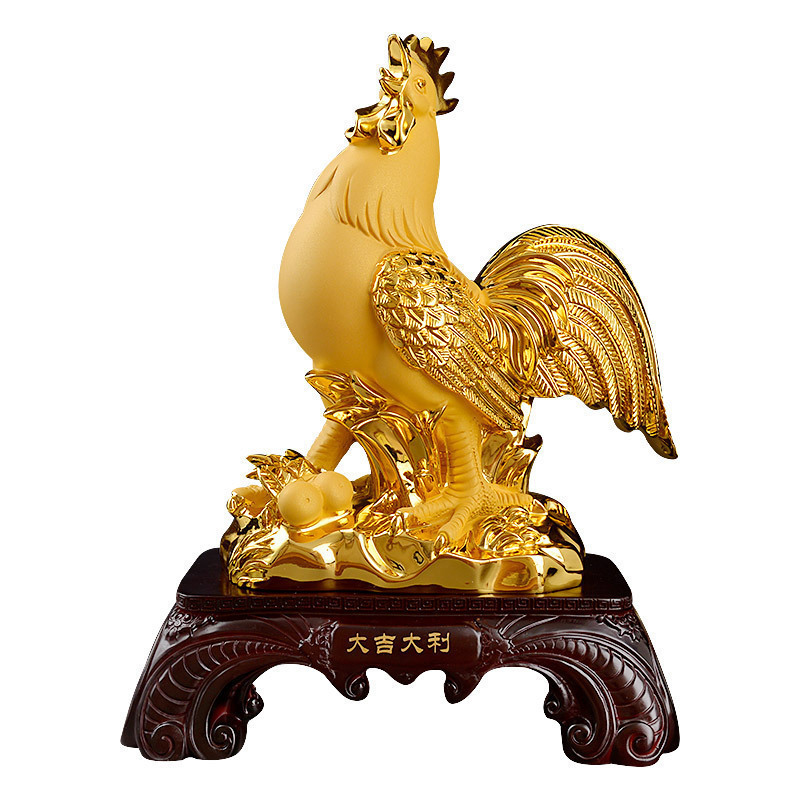 家柏饰(CORATED)生肖鸡摆件公鸡工艺品 金鸡贺岁纪念公司会议礼品定制高清大图