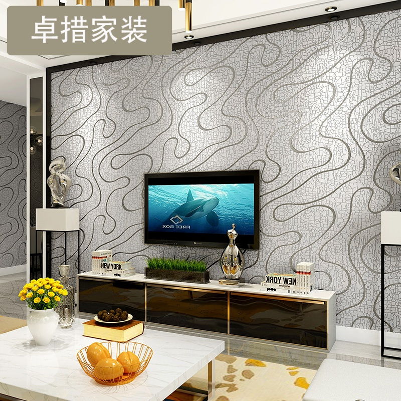 壁纸现代简约欧式3D立体无纺布宿舍壁纸卧室客厅电视背景墙纸壹德壹