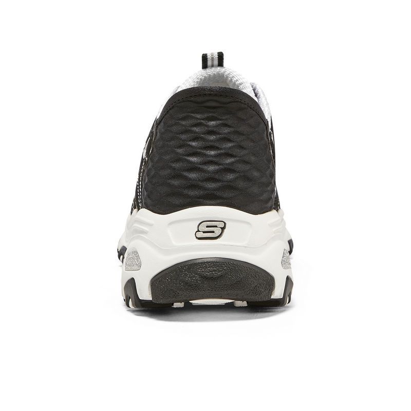 Skechers D’LITES 闪穿系列 减震防滑耐磨 低帮 老爹鞋 女款 黑白 150030-BKW