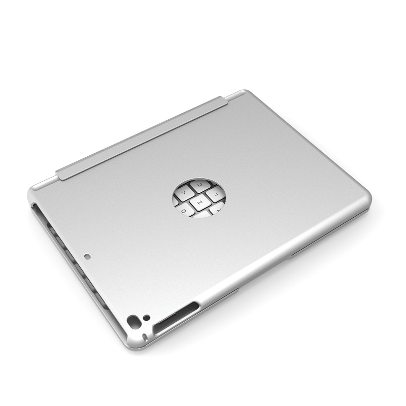 HIGE/无线分体蓝牙键盘 2018新苹果ipad pro 9.7保护套 可拆分式蓝牙键盘套 pro9.7英寸 银色