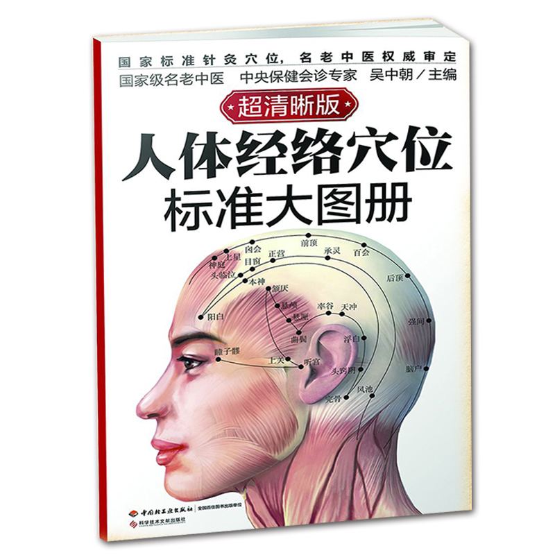 [醉染正版]生活-人体经络穴位标准大图册人体穴位图解大全书中医按摩经络穴位书籍经络穴位按摩大全书微养生书高清大图