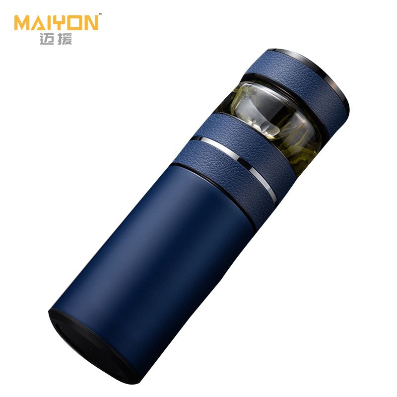 迈援 茶水分离智能保温杯 咖啡色501-600ml 个高清大图