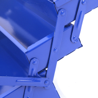 海斯迪克 HKW-30 新款加厚铁皮双层工具箱 大号铁三层400*200*200 多功能手提折叠电工维修工具箱
