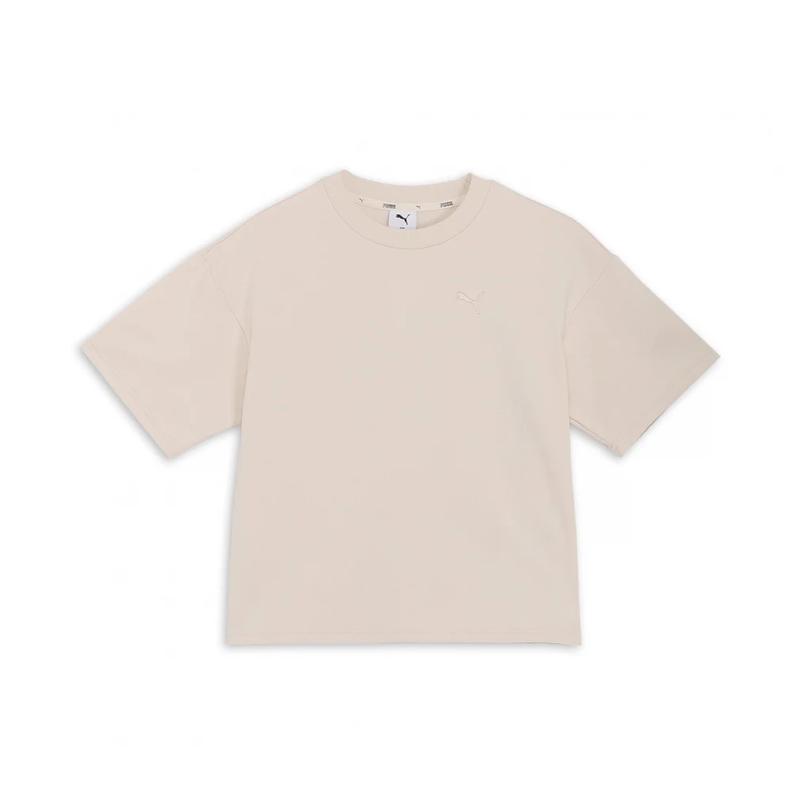 彪马(Puma)女款宝宝毛巾布短袖T恤干爽透气防晒休闲宽松夏日潮牌