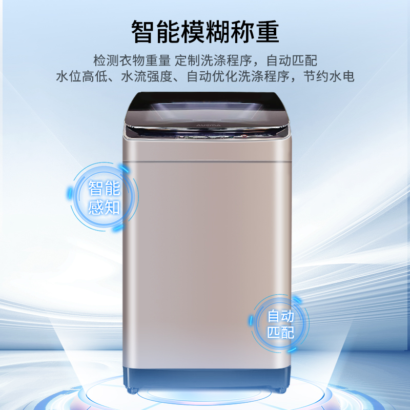 澳柯玛(AUCMA)波轮洗衣机10公斤全自动 一键洗大容量 多程序分类洗 桶风干 节能家用宿舍租房XQB100-5878高清大图