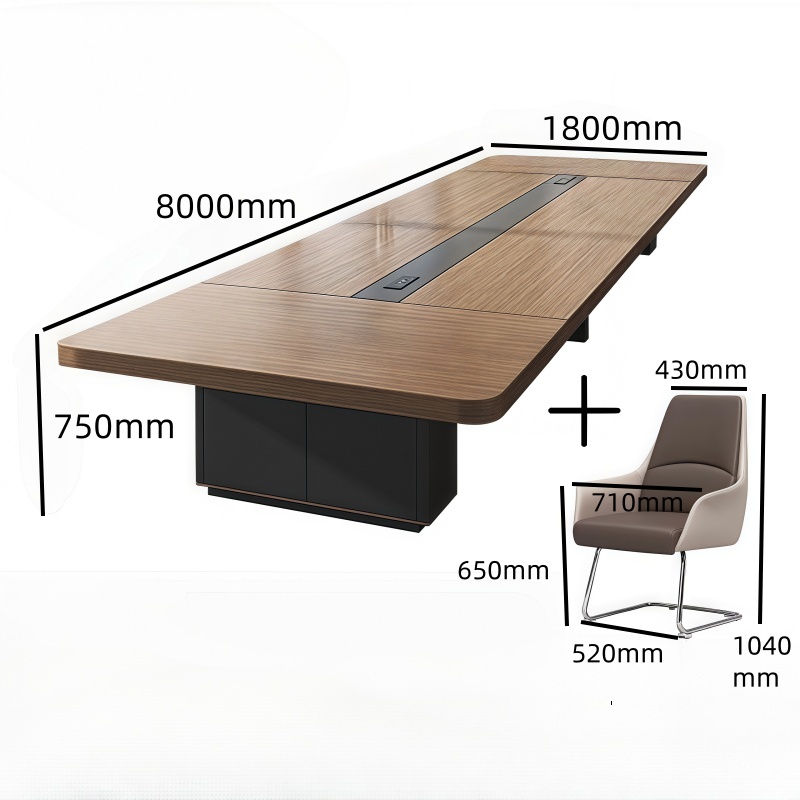 珂攸洋培训会议桌 培训会议桌8000*1800*750mm+20把椅子