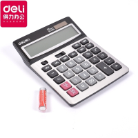 得力(deli)计算器财务会计办公用语音大按键大屏商务太阳能计算机可爱学生考试用品计算机新款小型大号 33560语音型
