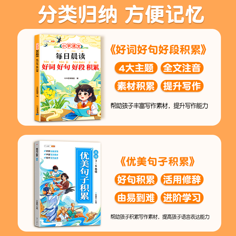 [全3册]好词好句好段+优美句子+修辞手法 小学通用 [正版]优美句子积累大全小学生好词好句好段大全修辞手法专项训练语文高清大图