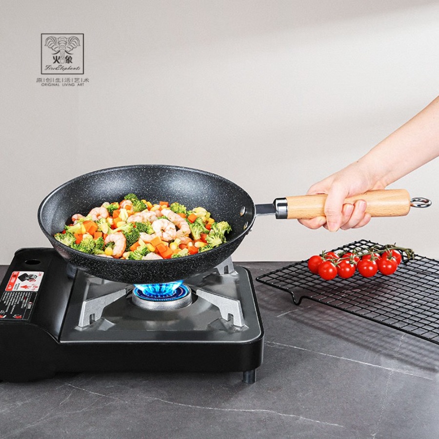 火象(Fire elephants) 奥伦堡麦饭石养生煎锅 HXG-ZG242 26CM