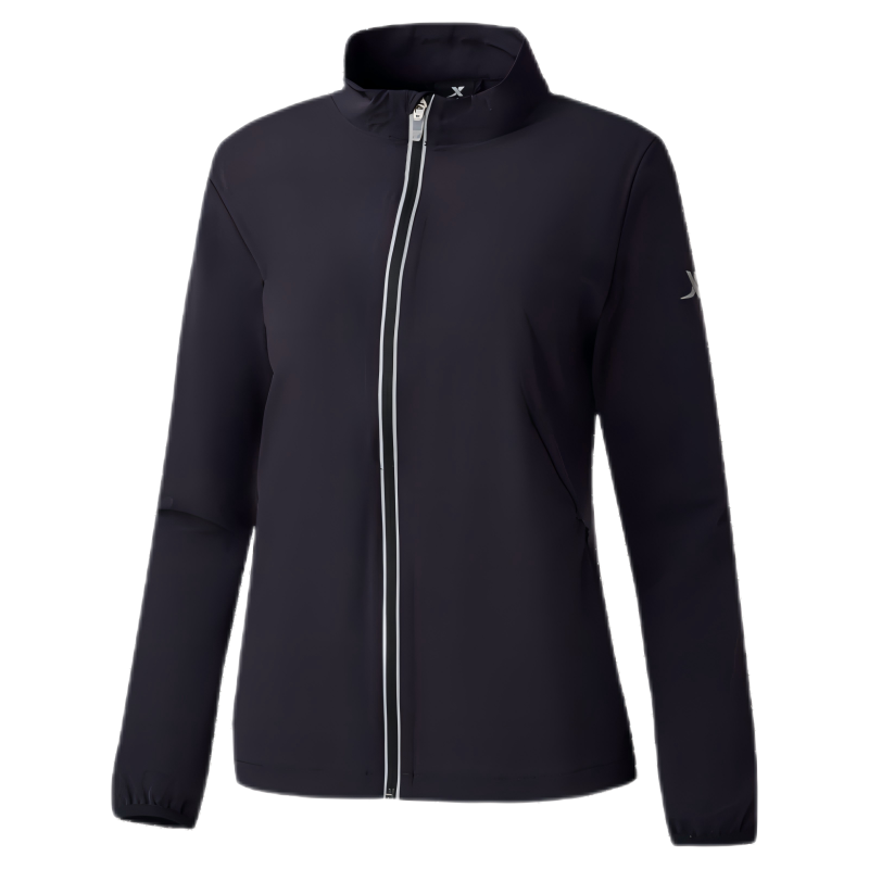 单风衣979328148015尼氨四面弹上衣 正黑色(女)