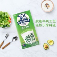 澳洲Devondale德运脱脂纯牛奶200ml*24盒原装进口成人早餐奶