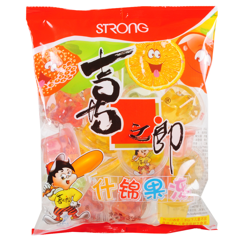 喜之郎旗舰店果汁乳酸果冻布丁办公室休闲儿童零食495g4袋乳酸果冻