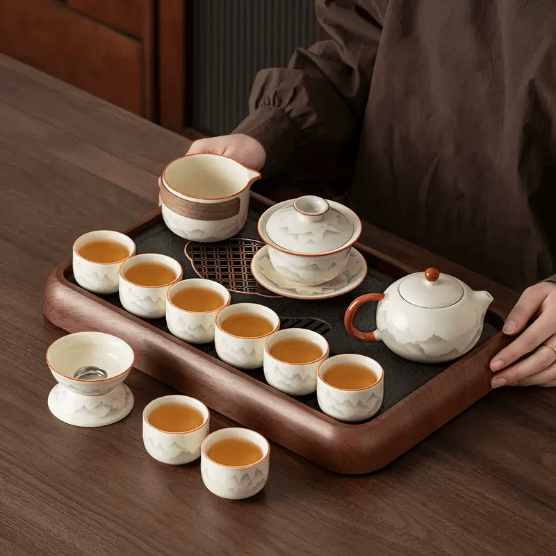 茶具汝窑水墨山清水16件套高清大图