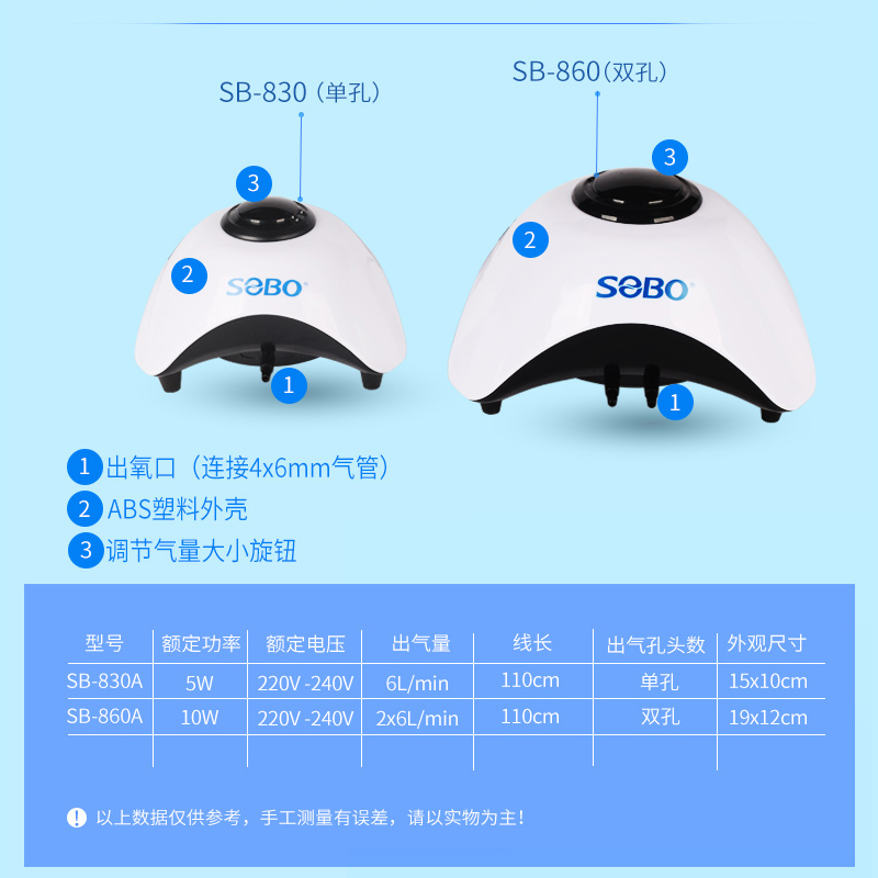 增氧泵小型鱼缸氧气泵养鱼增氧机打氧机鱼缸充氧泵高清大图