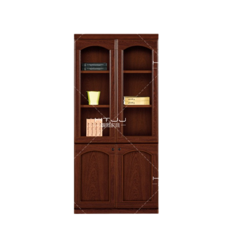 本泽尼 书柜 两门油漆柜 HTFMD-YQ02 900*420*2000mm 组高清大图