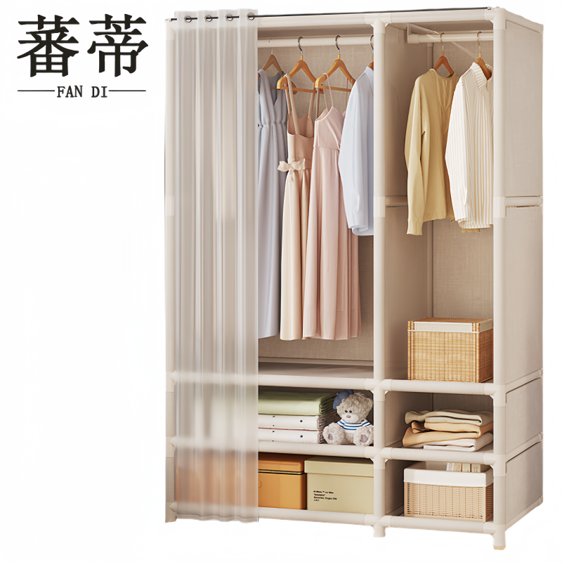 蕃蒂简易衣柜109*45*166.5cm个高清大图
