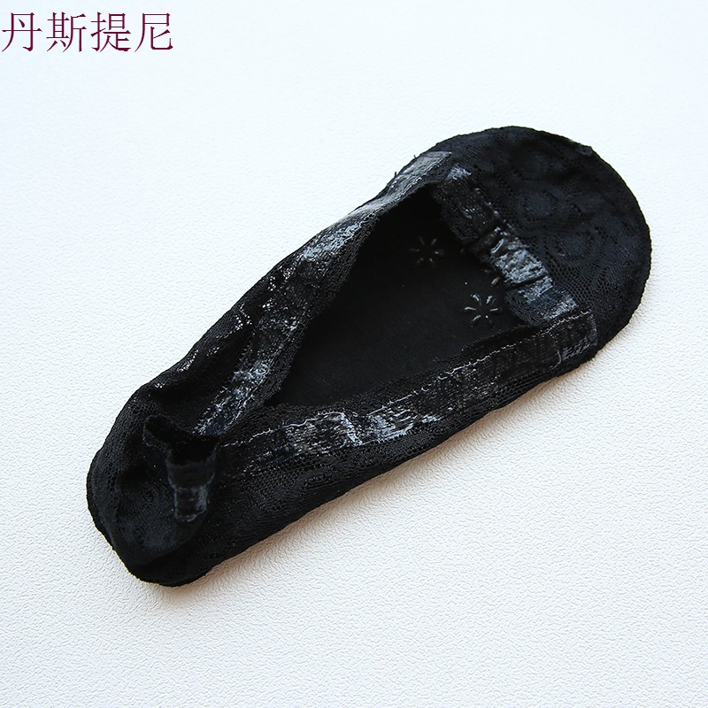 袜子女薄款隐形夏季短袜女蕾丝纯棉底浅口船袜女硅胶防滑网袜低帮