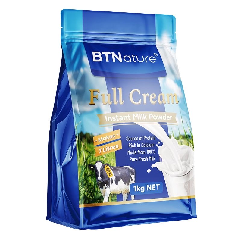 澳洲BTNature倍特恩全脂奶粉1kg/罐装 原装进口全脂成人奶粉 成人中老年学生孕妇女高钙牛奶粉